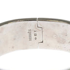 Hermes Clic Clac GM Enamel Bracelet Bangle Silver Yellow — view 5