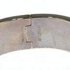 Hermes Clic Clac GM Enamel Bracelet Bangle Silver Orange — view 5