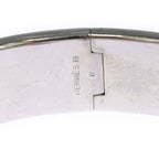 Hermes Clic Clac GM Enamel Bracelet Bangle Silver Black — view 5