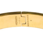 Hermes Clic Clac PM Enamel Bracelet Bangle Gold Black — view 5