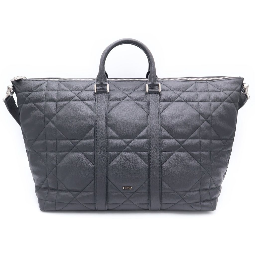Dior Weekender 40 Wi Maxicannage Boston Bag Black