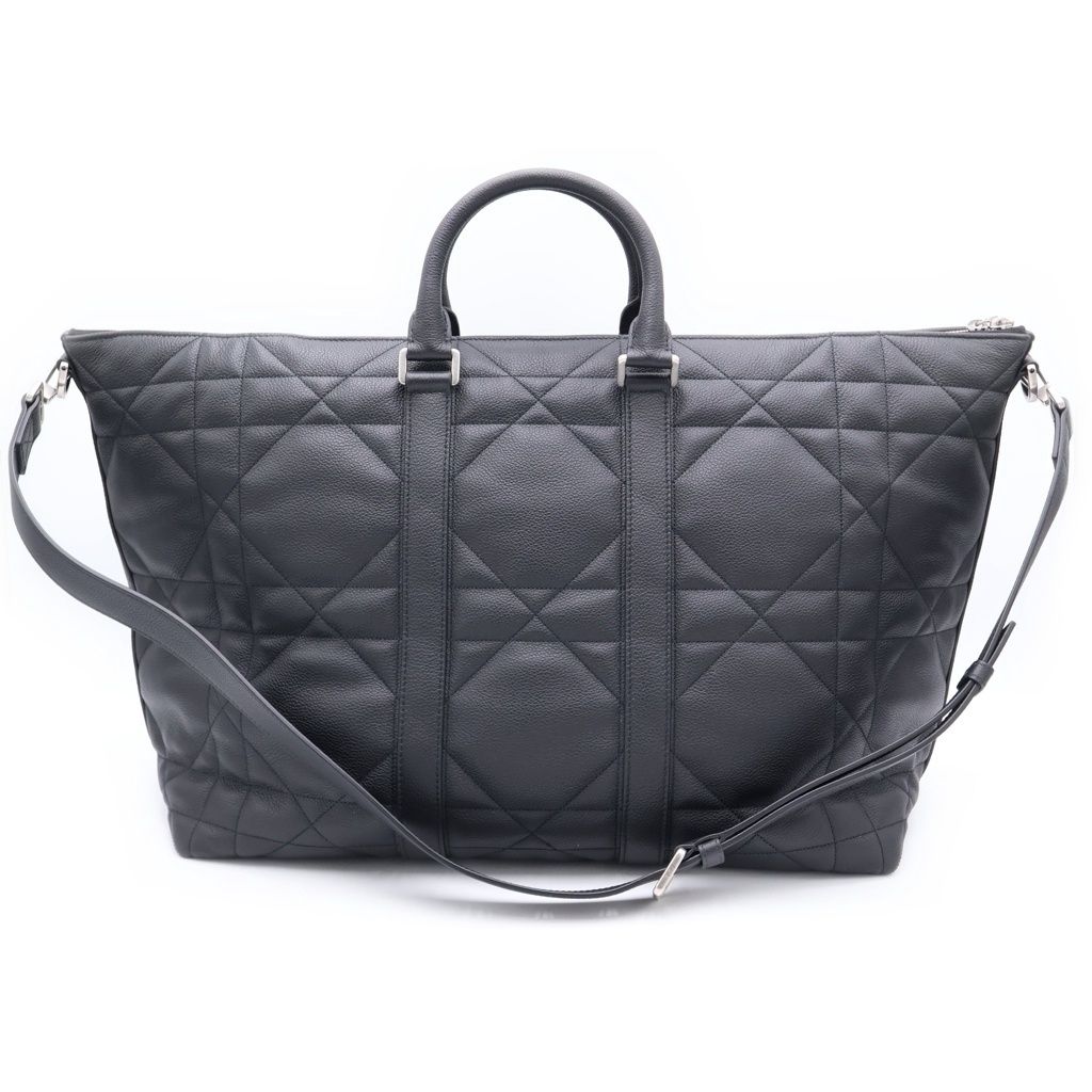 Dior Weekender 40 Wi Maxicannage Boston Bag Black — view 2