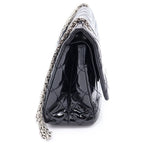Chanel Quilted 2.55 Patent Leather Shoulder Back Black Handbag — view 3