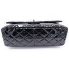 Chanel Quilted 2.55 Patent Leather Shoulder Back Black Handbag — view 4
