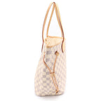Louis Vuitton Damier Azur Neverfull MM Tote Eye Brown Gold — view 3