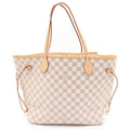 Louis Vuitton Damier Azur Neverfull MM Tote Eye Brown Gold