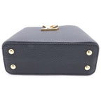 Louis Vuitton Capucines Mini Handback 2-Way Shoulder Shell Gold Leather Black — view 4