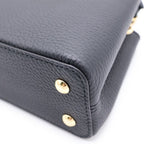 Louis Vuitton Capucines Mini Handback 2-Way Shoulder Shell Gold Leather Black — view 5