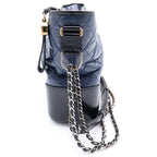 Chanel Ludo Quilted Chain Shoulder Bag Navy Black — view 3