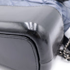 Chanel Ludo Quilted Chain Shoulder Bag Navy Black — view 5