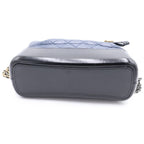 Chanel Ludo Quilted Chain Shoulder Bag Navy Black — view 4