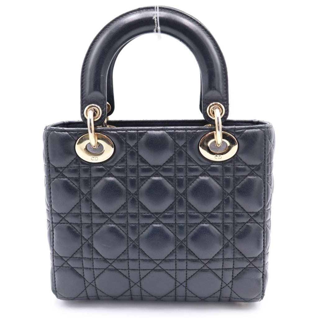 Dior Lady My ABCDior Didi Cannage Lambskin Hand Shoulder Navy Handbag — view 2