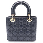 Dior Lady My ABCDior Didi Cannage Lambskin Hand Shoulder Navy Handbag — view 2