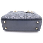 Dior Lady My ABCDior Didi Cannage Lambskin Hand Shoulder Navy Handbag — view 4