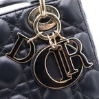 Dior Lady My ABCDior Didi Cannage Lambskin Hand Shoulder Navy Handbag — view 6