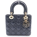 Dior Lady My ABCDior Didi Cannage Lambskin Hand Shoulder Navy Handbag