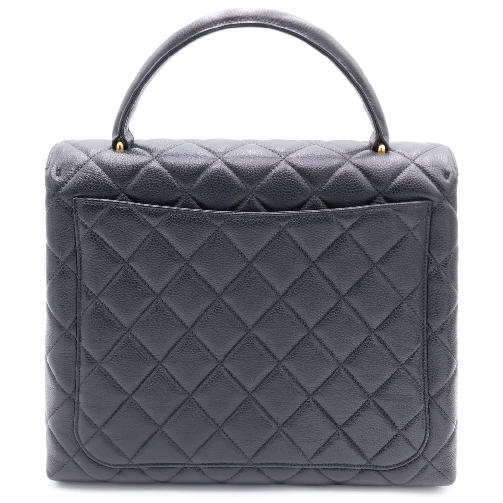 Chanel Herehandle Caviar Leather Black Handbag — view 2