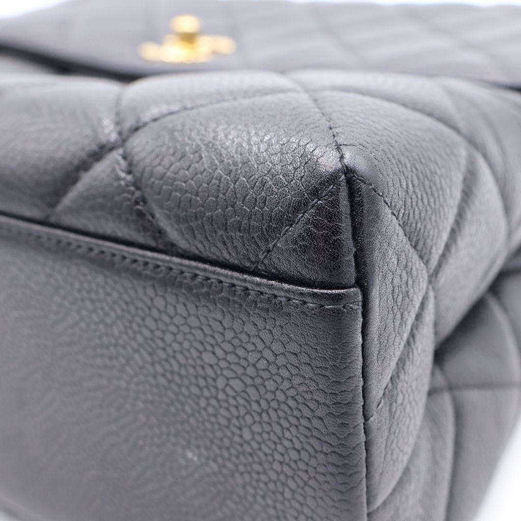 Chanel Herehandle Caviar Leather Black Handbag — view 5