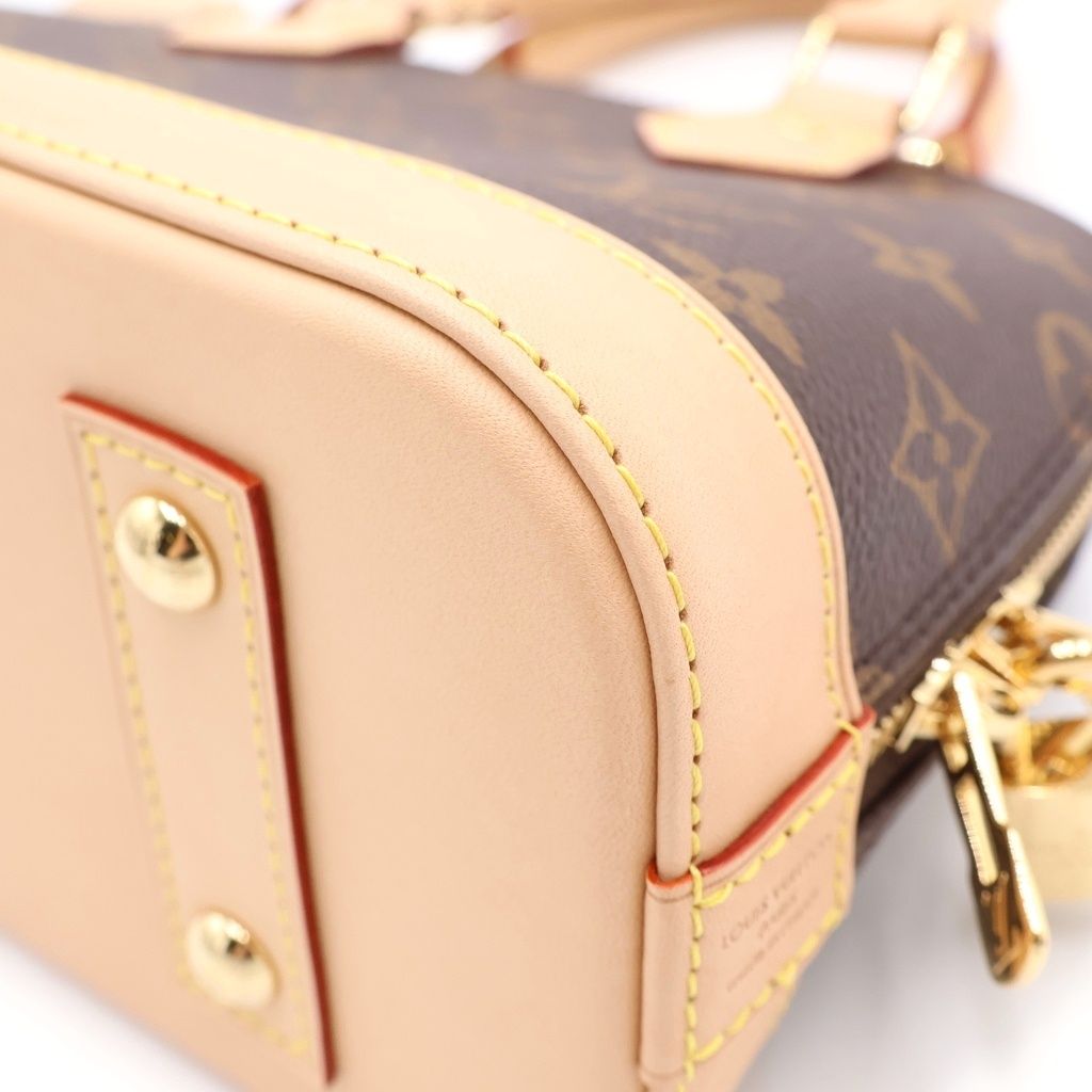 Louis Vuitton Monogram Alma BB Leather 2-Way Shoulder Bag Brown — view 5
