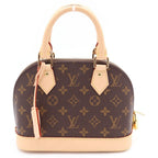 Louis Vuitton Monogram Alma BB Leather 2-Way Shoulder Bag Brown