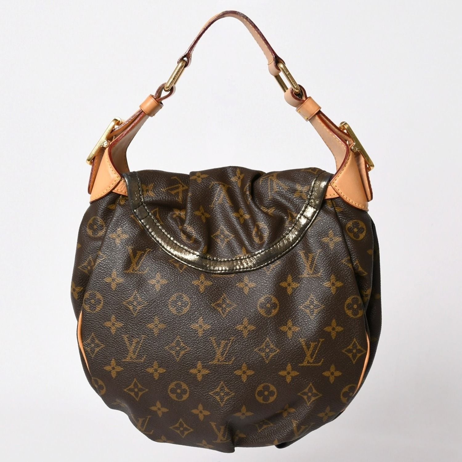 Louis Vuitton Monogram Kalahari PM Handbag Canvas Vachetta Leather Drawstring — view 2