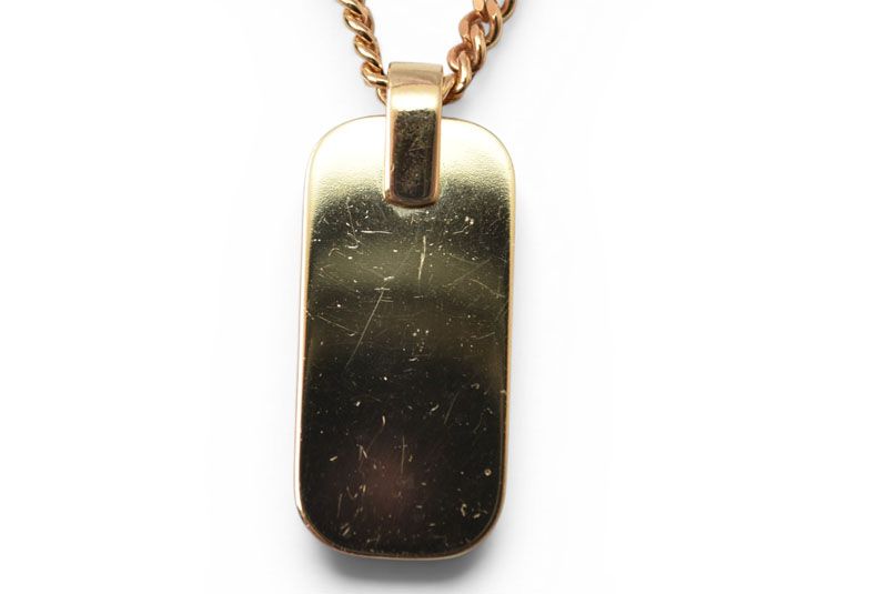 Dior Necklace Vintage CD Logo Black Gold — view 5