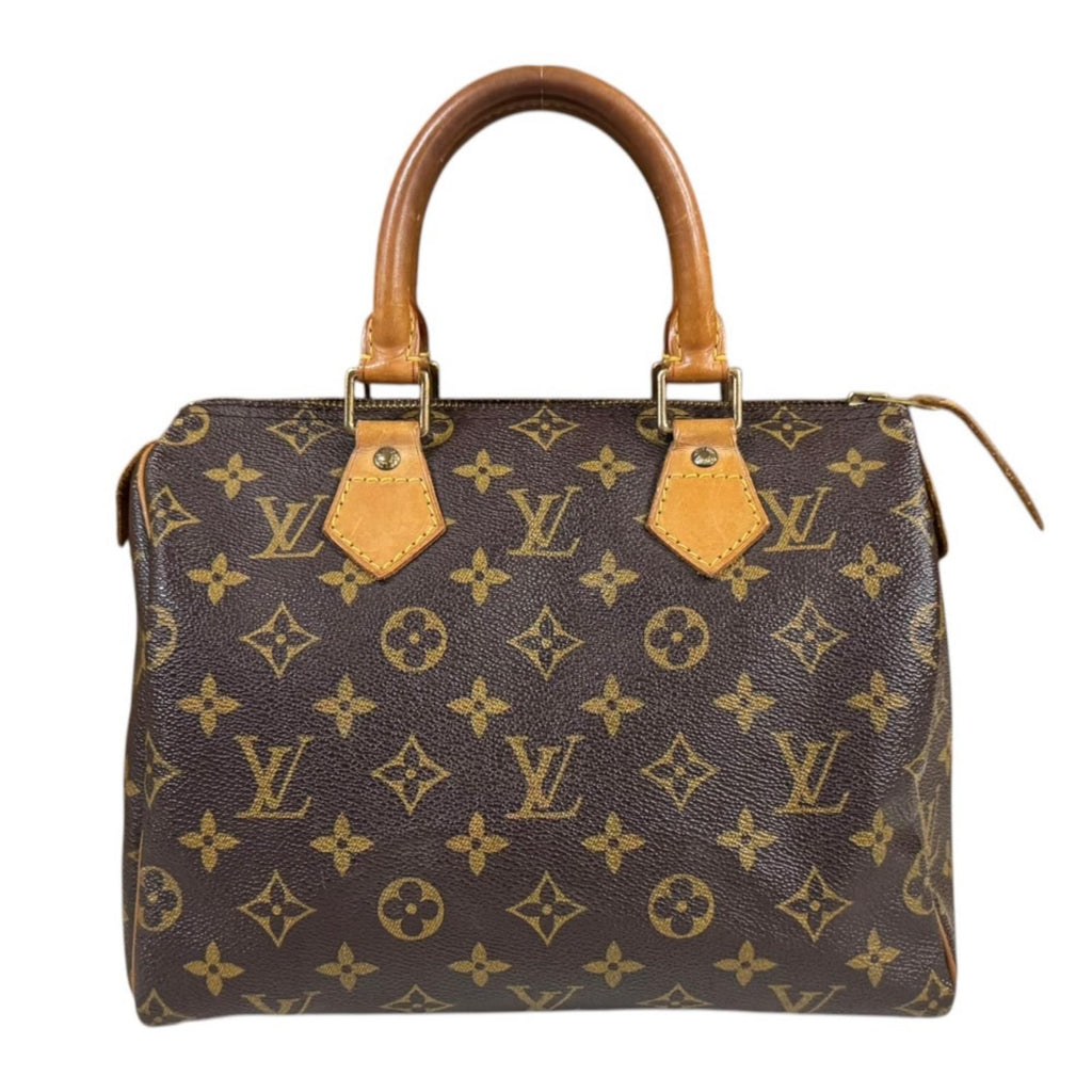 Louis Vuitton Speedy 25 Monogram Handbag Canvas Brown