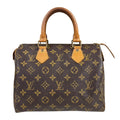Louis Vuitton Speedy 25 Monogram Handbag Canvas Brown