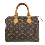 Louis Vuitton Speedy 25 Monogram Handbag Canvas Brown