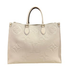 Louis Vuitton On The Go GM Monogram Empreinte Shoulder Bag Beige — view 3