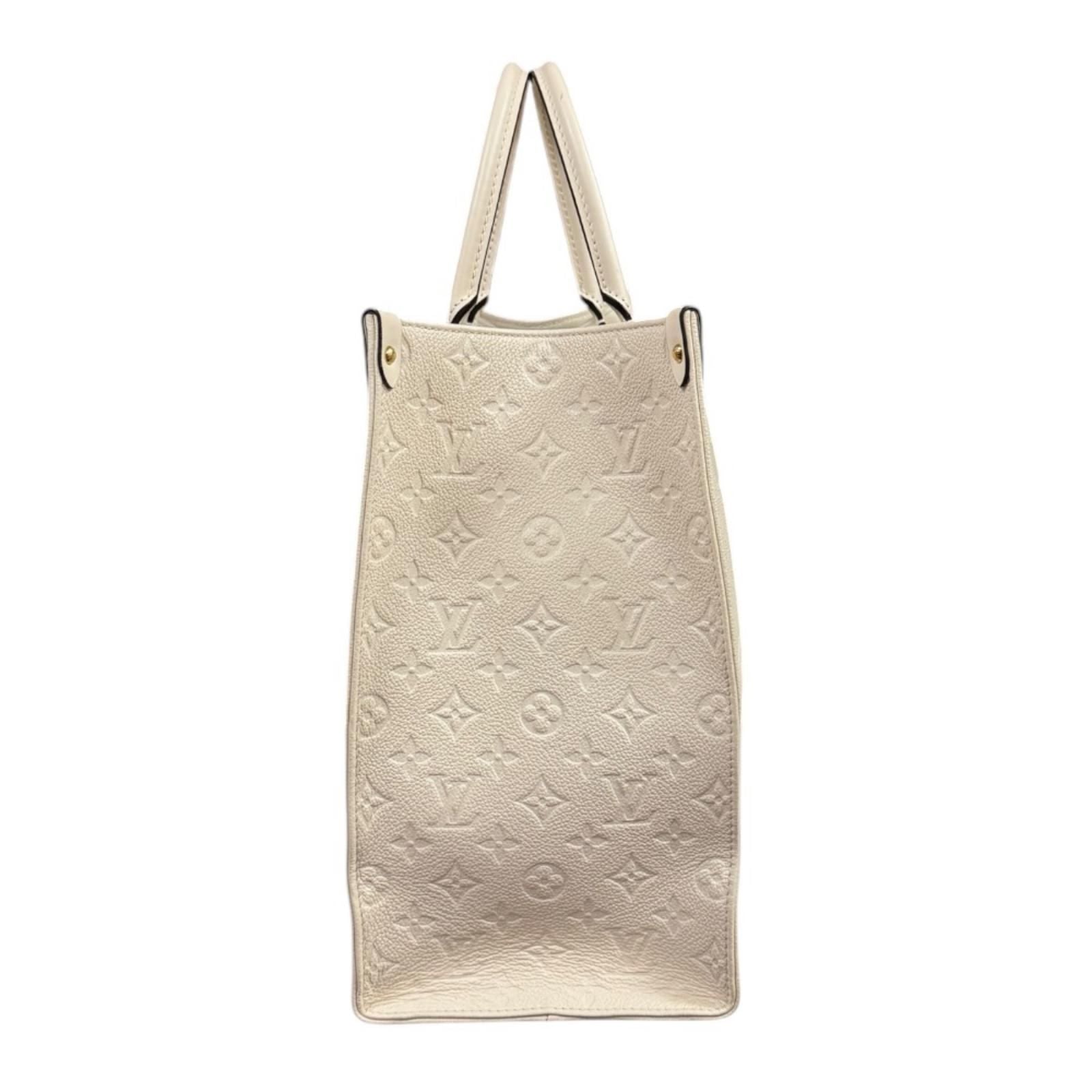 Louis Vuitton On The Go GM Monogram Empreinte Shoulder Bag Beige — view 4