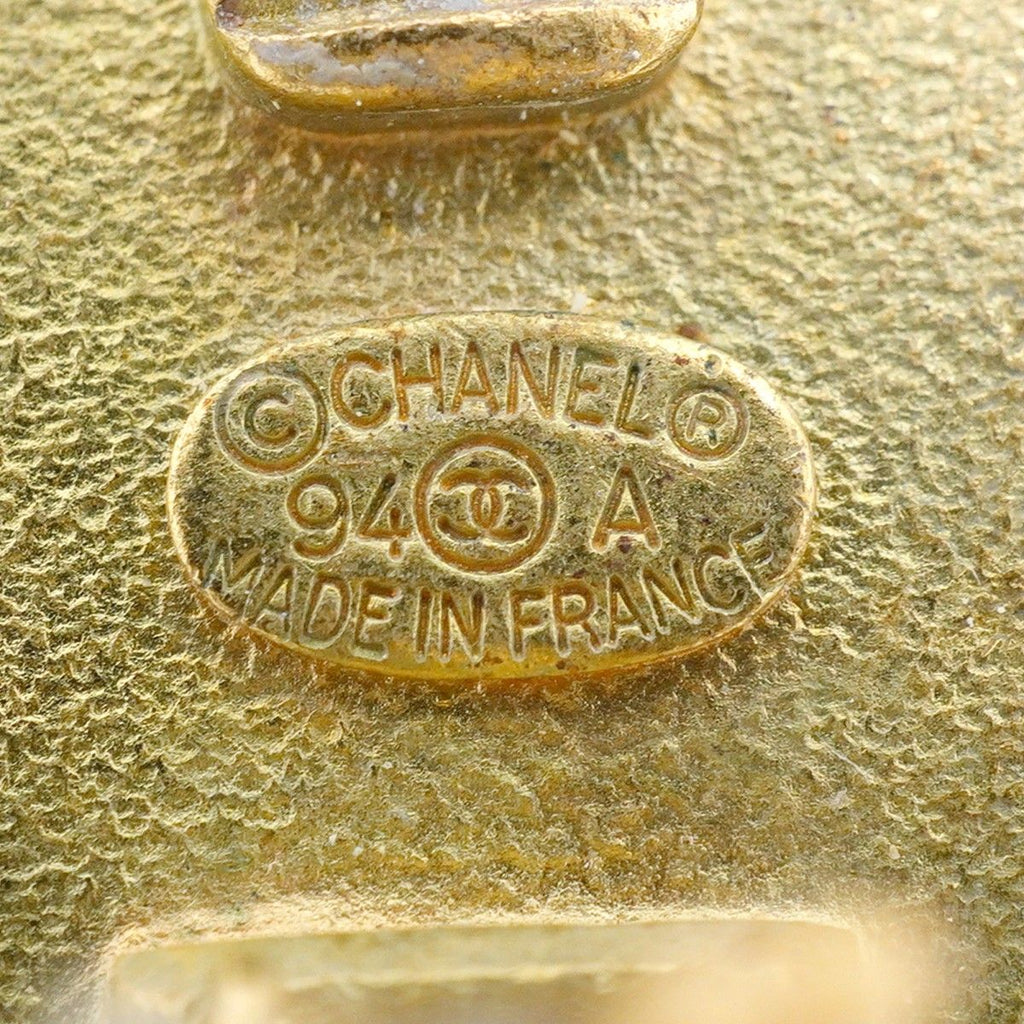 Chanel Earrings Vintage CC Logo Round — view 4