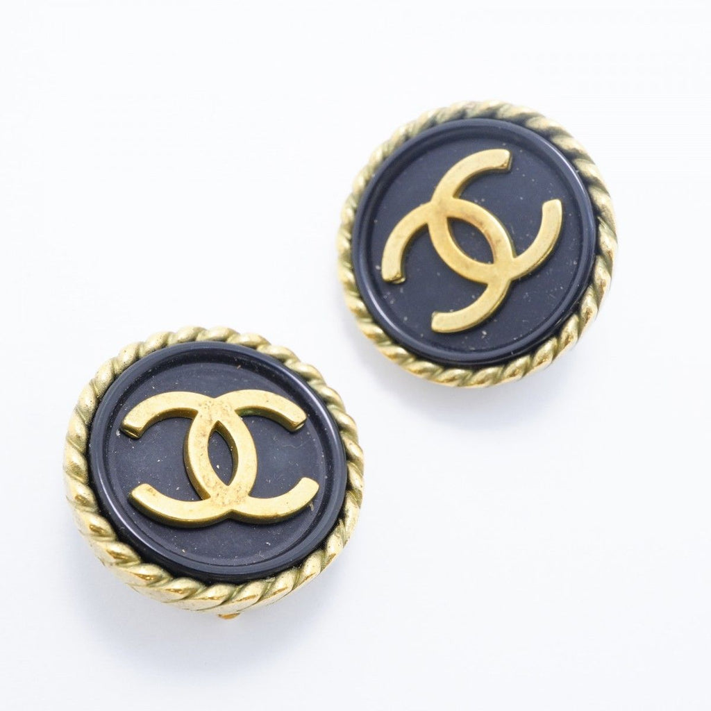Chanel Earrings Vintage CC Logo Round — view 2