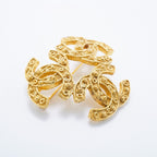 Chanel Brooch Vintage CC Logo Triple Coco Gold Plated — view 2