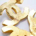 Chanel Brooch Vintage CC Logo Triple Coco Gold Plated — view 7
