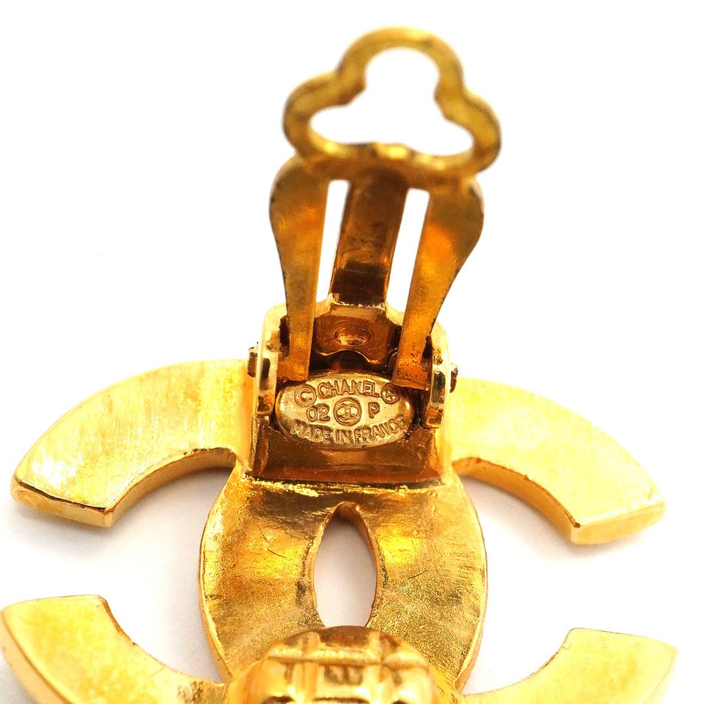 Chanel Earrings CC Logo Gold Plated — view 4