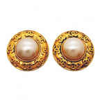 Chanel Earrings CC Logo Round