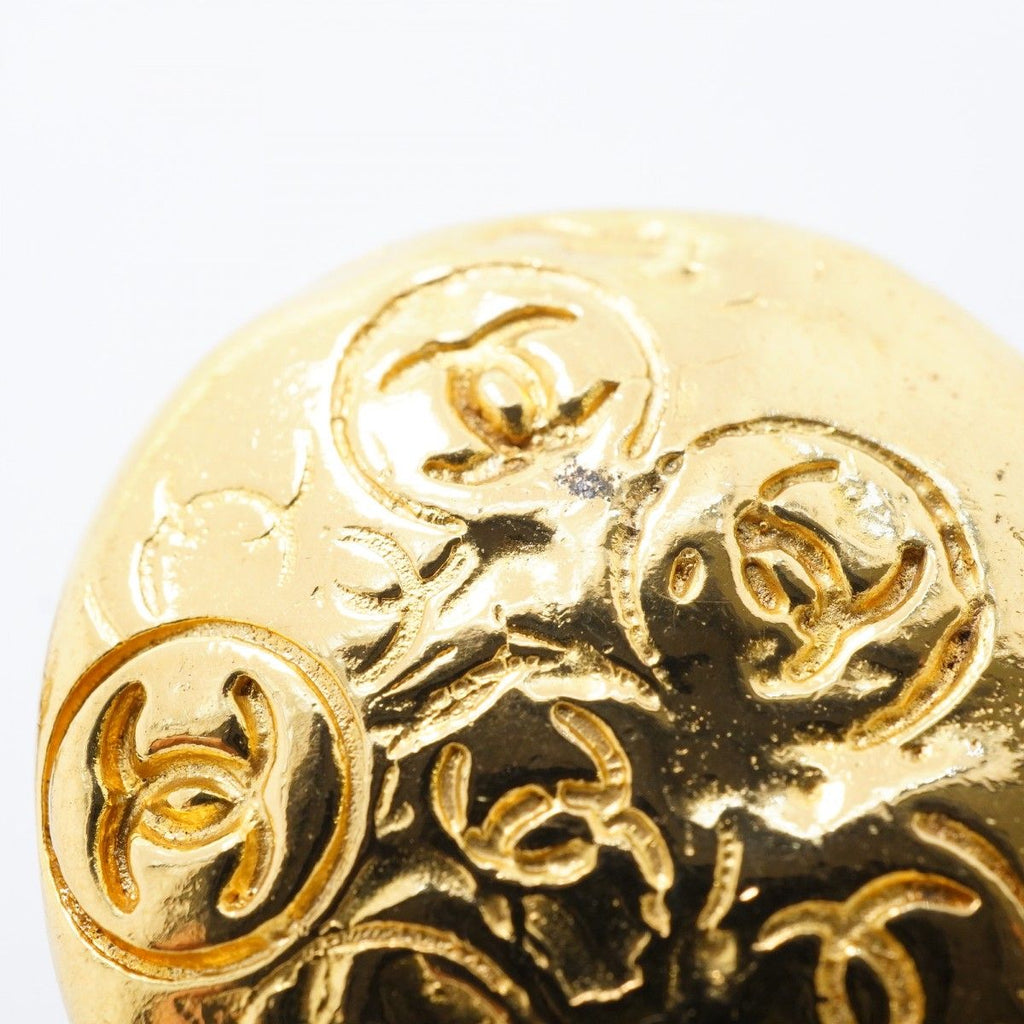 Chanel Earrings Vintage CC Logo Round — view 6