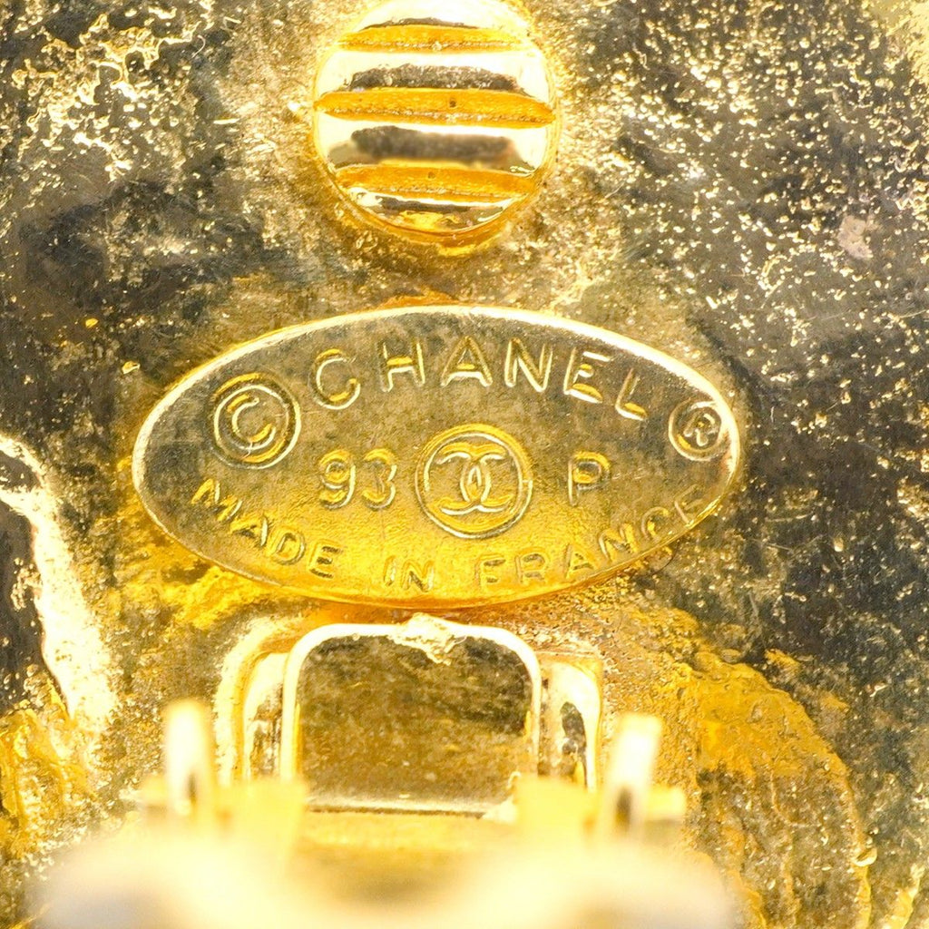 Chanel Earrings Vintage CC Logo Round — view 4