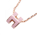 Hermes Necklace Mini Pop Gold Plated Pink