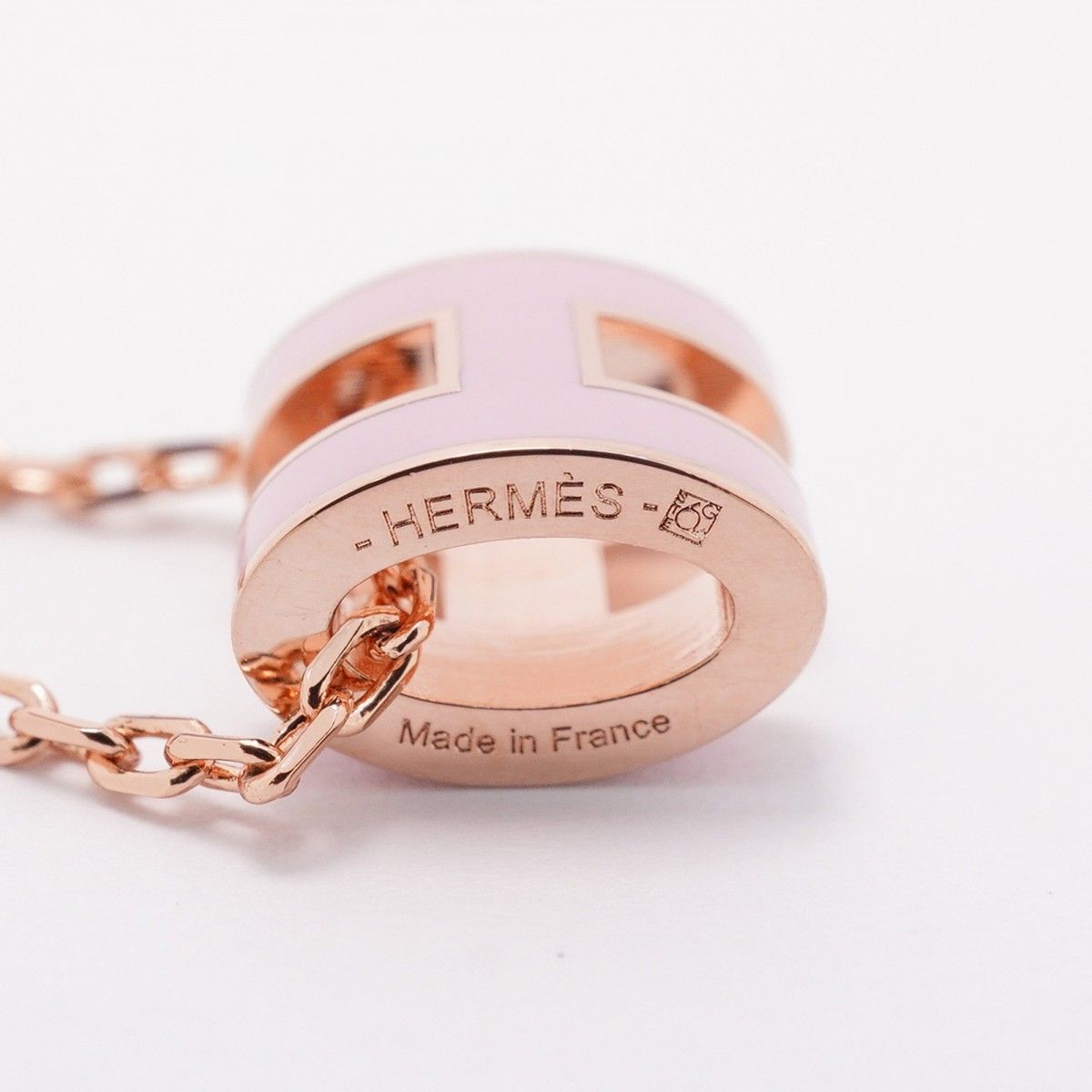 Hermes Necklace Mini Pop Gold Plated Pink — view 5