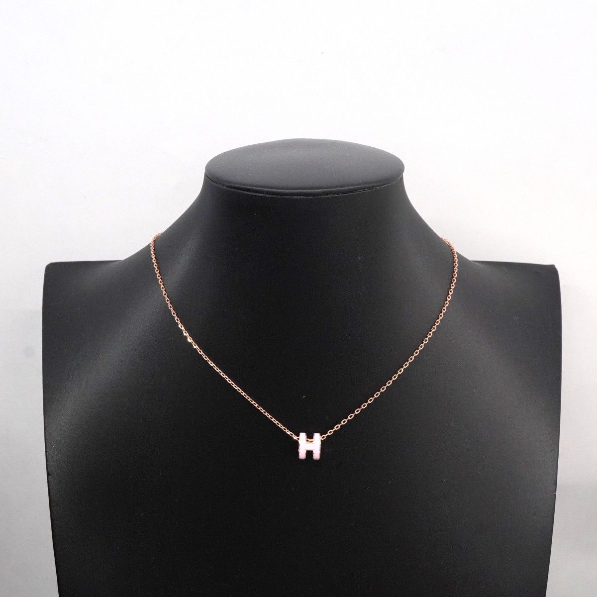 Hermes Necklace Mini Pop Gold Plated Pink — view 6