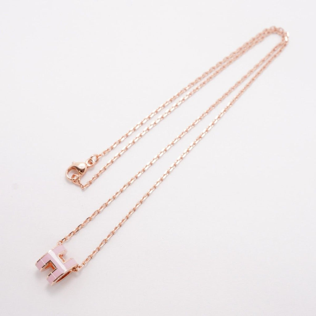 Hermes Necklace Mini Pop Gold Plated Pink — view 3