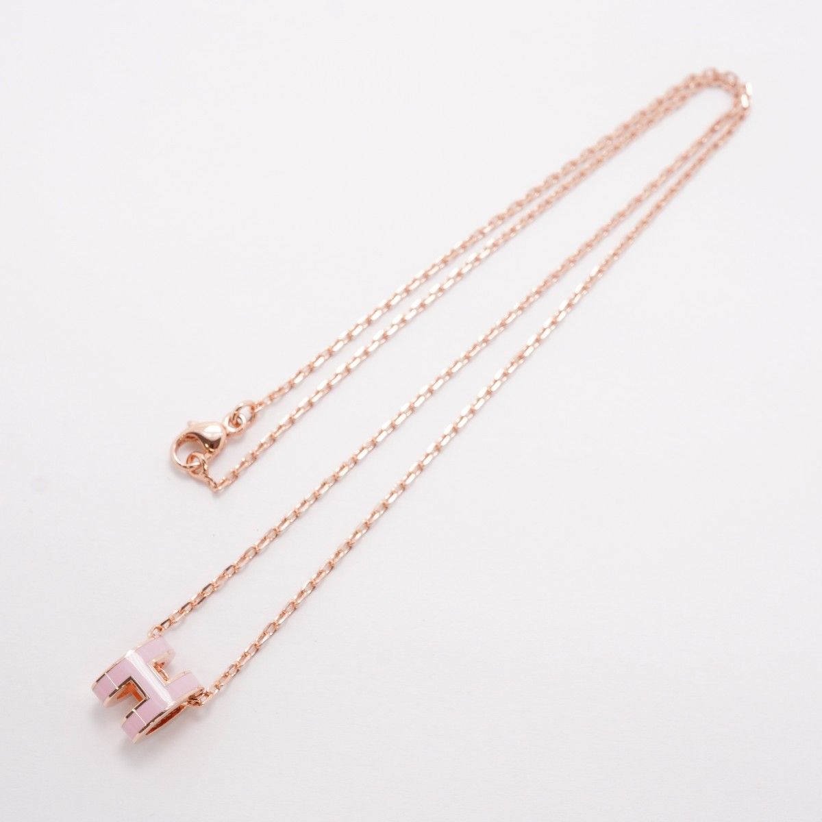 Hermes Necklace Mini Pop Gold Plated Pink — view 3