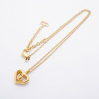 Dior Necklace CD Logo Heart Motif Gold Plated — view 3
