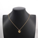 Dior Necklace CD Logo Heart Motif Gold Plated — view 6