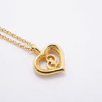 Dior Necklace CD Logo Heart Motif Gold Plated — view 2