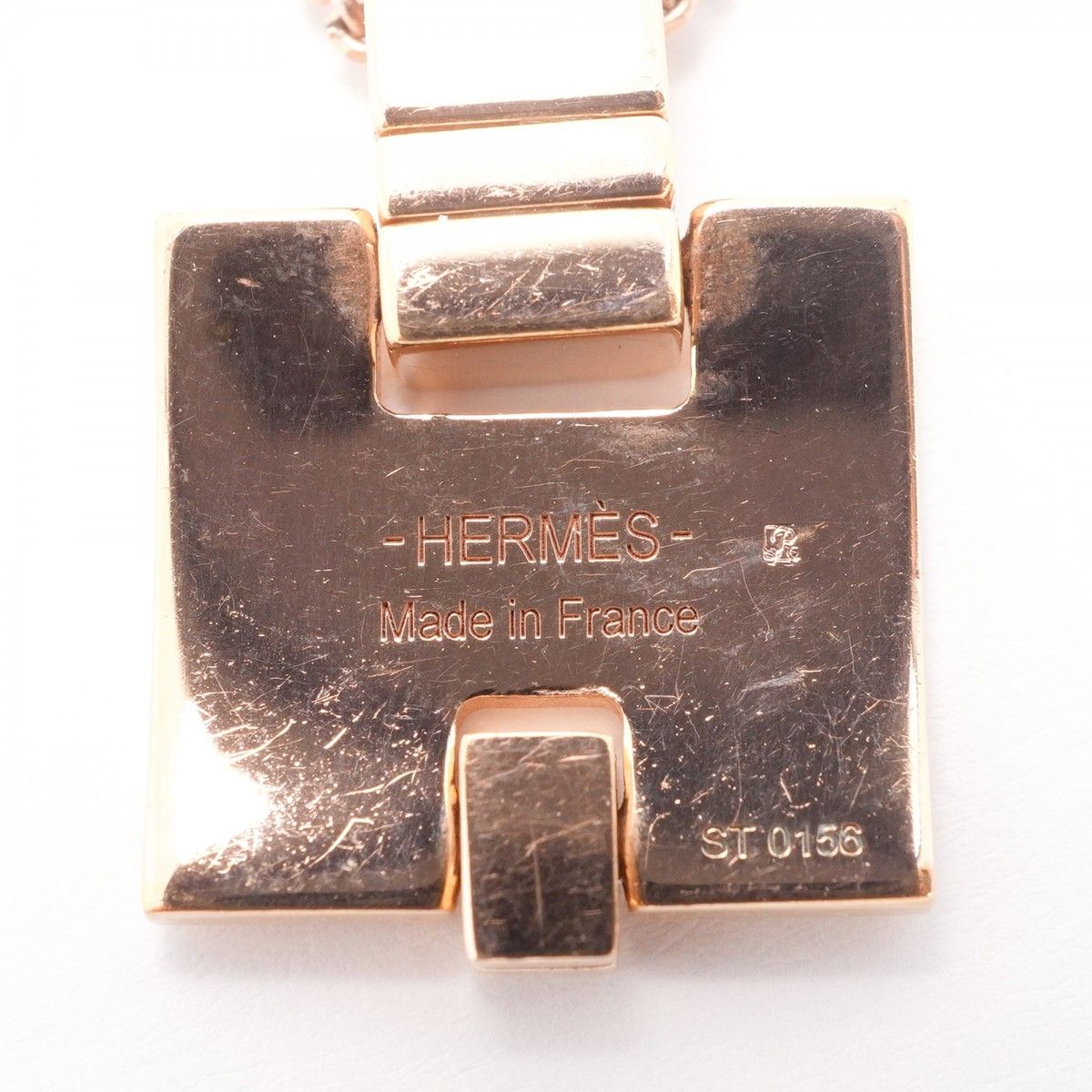 Hermes Necklace Irene Gold Plated Ivory Pink — view 5