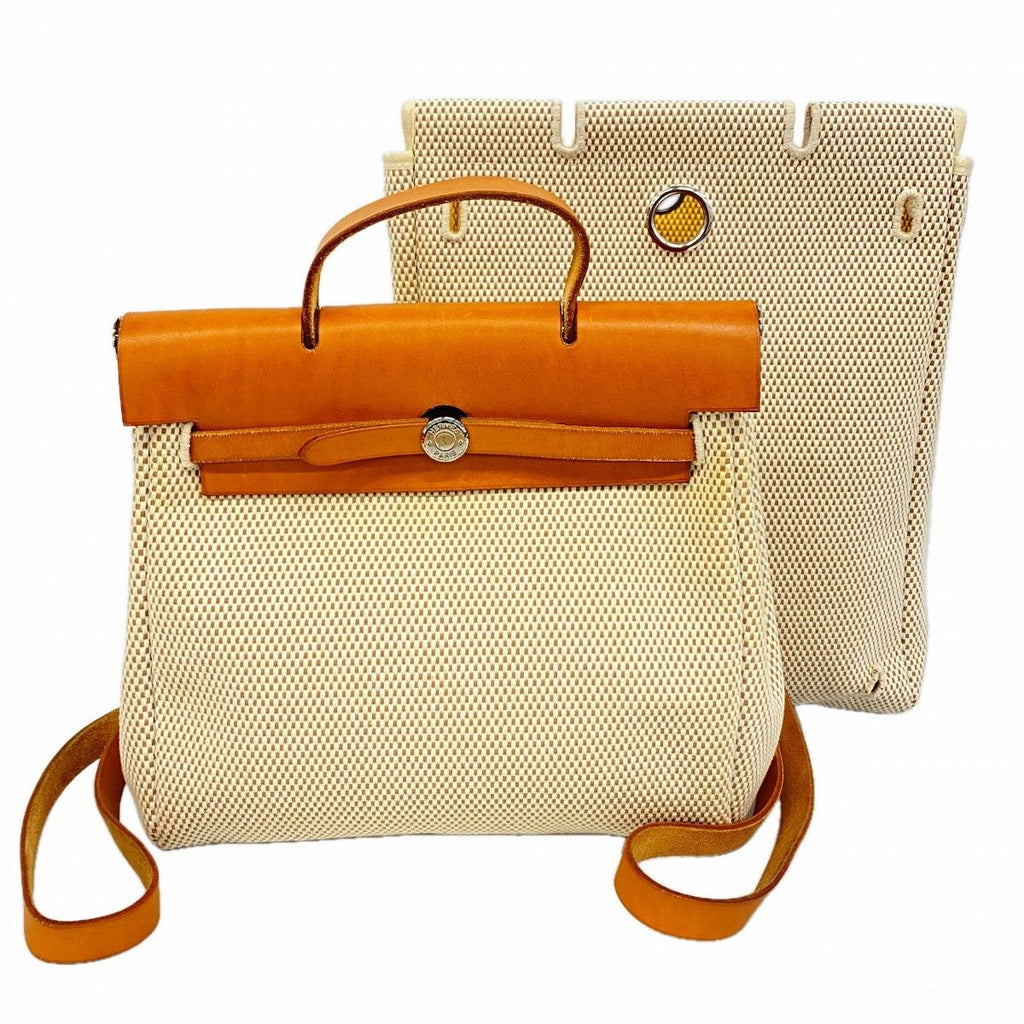 Hermes Backpack Herbag a Dos PM Toile GM Natural Silver