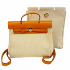 Hermes Backpack Herbag a Dos PM Toile GM Natural Silver
